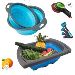 NWT collapsible colander set